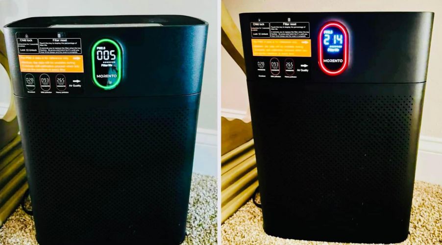 air purifier before and after